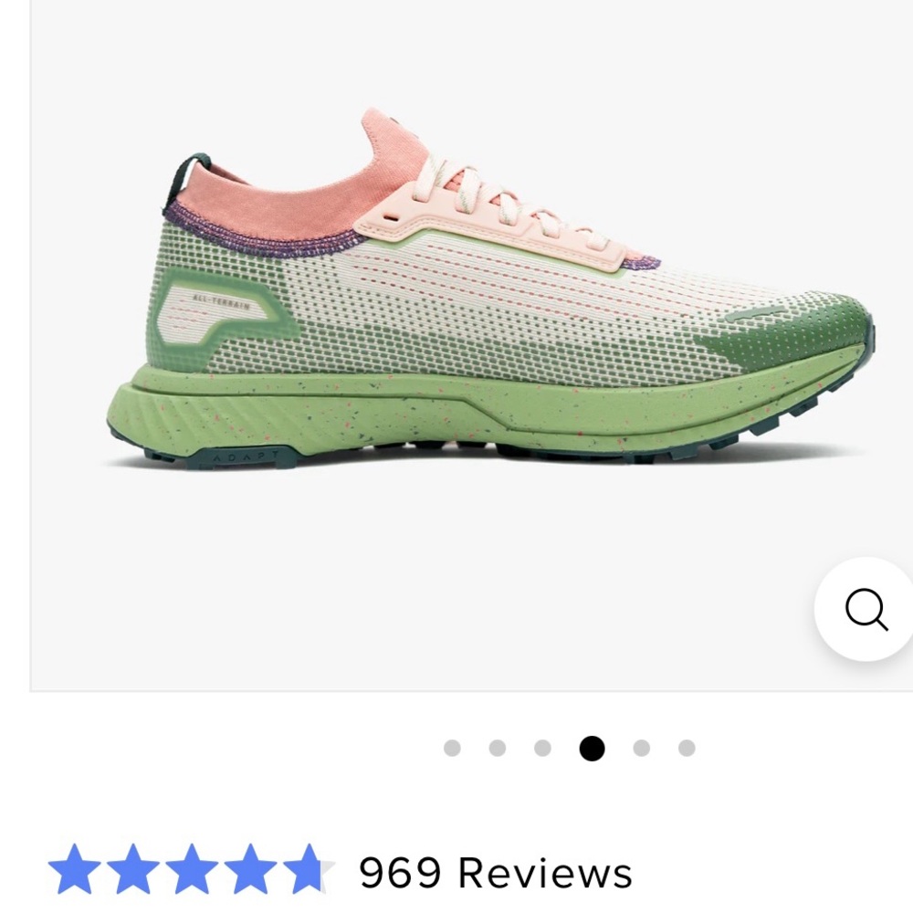 Flux Women's Green and Pink Sneakers - Picture 3 of 3